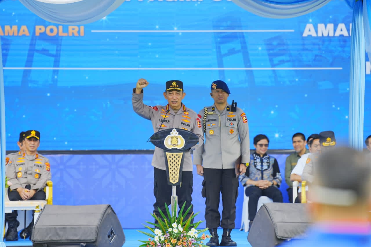 Pimpin Apel Ojol-Buruh di Sumsel, Kapolri Tekankan Jaga Persatuan hingga Stabilitas Nasional