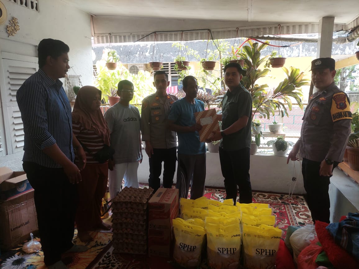 Polres Asahan Salurkan Bantuan untuk Korban Kebakaran di Kelurahan Selawan