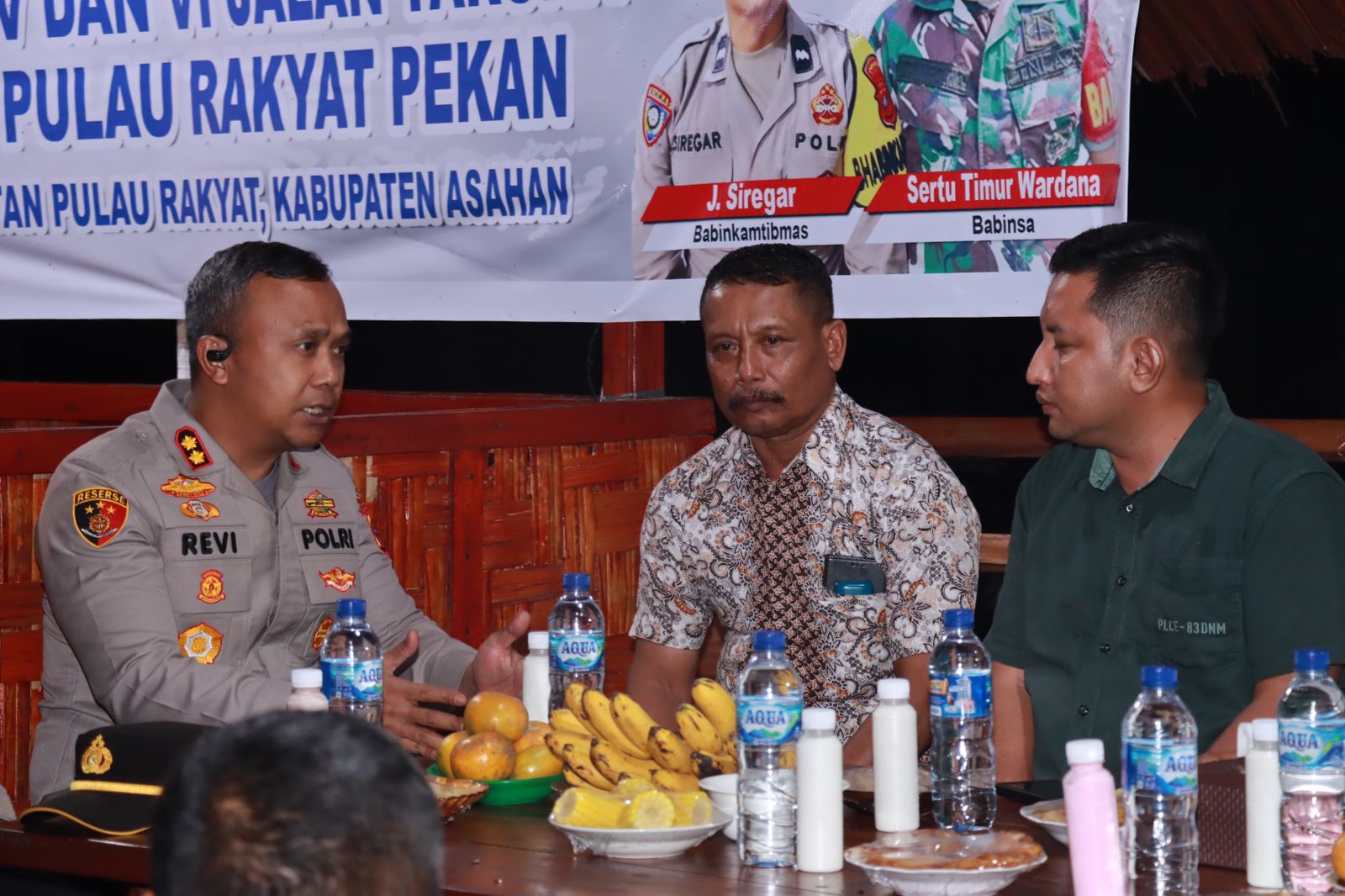 Polres Asahan Resmikan Pos Satkamling Induk di Desa Pulau Rakyat Pekan, Gelar Ngopi Kamtibmas Bersama Masyarakat